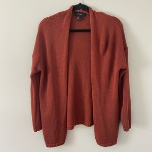 Forever 21 Rust Open Cardigan